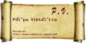 Pápa Viktória névjegykártya