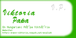 viktoria papa business card